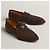 Hermès Mocassino Honor Paris Fibbia Camoscio Marrone Argento - vista 9