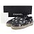 Espadrillas Chanel CC Logo in pelle nera Nero