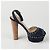Prada Nieten-Sandalette mit Absatz Größe Blau - Ansicht 7