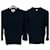 Thom Browne Kreuzkabel-Wollstrick navy Blau - Ansicht 17