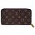 Louis Vuitton Cartera larga para mujer con chip Castaño