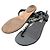 Balenciaga Sandali T-Strap Rockstud in pelle grigio carbone Nero - vista 3