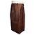 Marni Dunkelbraune Vintage-Lederrock - Ansicht 3