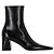 Saint Laurent Botas de cuero liso Negro