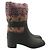 Chanel Olivengrüne Gummistiefel mit Strickbesatz - Ansicht 5