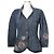 Dior Boutique Denim Silk Appliqué Jacket Blue
