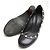 Pompes Logo Or Tory Burch Noir - vue 3