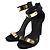 Tory Burch Scarpe T-Strap in metallo nero