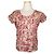 Marni Top de algodón fruncido con estampado de flores múltiples Roja