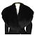 Burberry Black Wool Cashmere Double Button Fox Fur Collar Coat - view 7