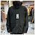 Giacca a vento con cappuccio packable con logo Acne Nero - vista 6