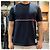 Thom Browne Camiseta de manga corta Three-Stripes Azul Marino - vista 20