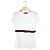 Gucci Damen T-Shirt mit kurzen Ärmeln und Webband Weiß