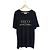 Gucci Vintage Kurzarm-T-Shirt mit Stripe Flower-Logo Schwarz