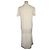 Zadig & Voltaire Abito lungo in cotone con maniche arrotolate e logo ricamato crema Bianco - vista 4