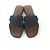 Hermès Sandali Oran in denim Blu - vista 4