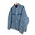 Day Balenciaga Übergroße gesteppte Denim-Truckerjacke Blau