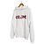 Céline Hoodie de moletom de algodão com strass off white Branco