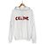 Céline Hoodie de moletom de algodão com strass off white Branco - vista 3