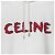Céline Hoodie de moletom de algodão com strass off white Branco - vista 5