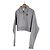 Miu Miu Luxuriöses Biar Oversized Sweatshirt mit Reißverschlusskragen Grau Braun - Ansicht 2