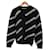 Balenciaga Langarm-Strickpullover mit Logo Schwarz  - Ansicht 1