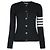 Thom Browne Gestreifter Rundhals-Cashmere-Cardigan Braun - Ansicht 4