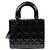 Dior Bolso de mujer negro de charol - vista 3