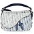 Saddle Dior Borsa a sella obliqua blu cielo