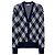 Burberry Kariert gestickter Wollmischung Cardigan Blau