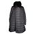 Moncler Abrigo de plumas con cuello de piel de mapache negro
