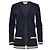 Thom Browne Langer Cardigan aus Baumwolle mit Cricket-Textur Blau - Ansicht 4