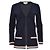 Thom Browne Langer Cardigan aus Baumwolle mit Cricket-Textur Blau - Ansicht 5