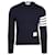 Thom Browne Loopback-Jersey-Strickpullover RWB Stripe Blau  - Ansicht 4