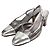 Chanel Silberne Marmor Slingback-Schuhe