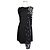 Maison Martin Margiela Vestido drapeado negro con estampado