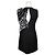 Maison Martin Margiela Vestido drapeado negro con estampado - vista 2