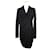 Vestido negro drapeado Helmut Lang Azul