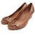 Tory Burch Karamell Logo Keilabsatzschuhe Braun
