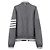 Thom Browne Giacca Blouson Melton Marrone - vista 4