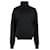 Saint Laurent Wollpullover mit Rollkragen und Logo Schwarz