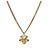 Chanel Colar de Ouro CC Flor Cúbica Dourado - vista 2