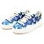 Louis Vuitton Sneakers da Donna Escale in Tela Monogram Blu - vista 3