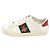 Gucci Sneakers Ace Donna in Pelle Bianca con Ricamo Ape WEB Rosso - vista 4
