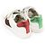 Gucci Sneakers per Bambini Velcro WEB Ace in Pelle Bianca Bianco - vista 4