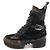Louis Vuitton Black Suede Monogram Canvas Platform Desert Women's Ankle Boots Brown - view 3