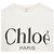 Chloé Weißes T-Shirt mit Logo-Print und kurzen Ärmeln - Ansicht 4