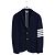 Thom Browne Giacca Blazer in Cotone Jersey Blu