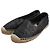 Saint Laurent Espadrilles in pelle nera con paillettes Nero