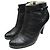 Chanel Botines de cuero negro